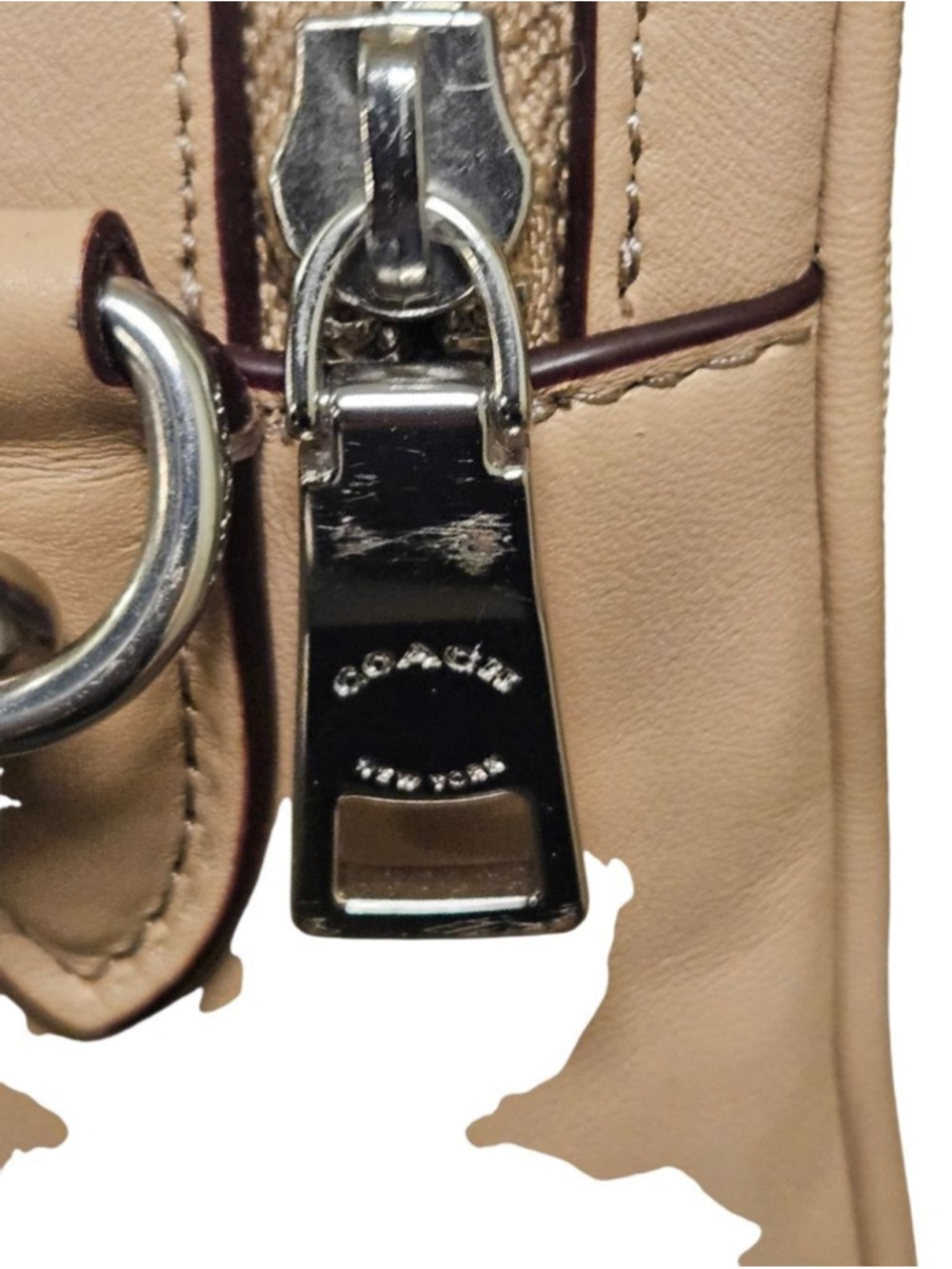 Coach Beige Brown Embellished Crossbody Bag One Size - Picture 10 of 13